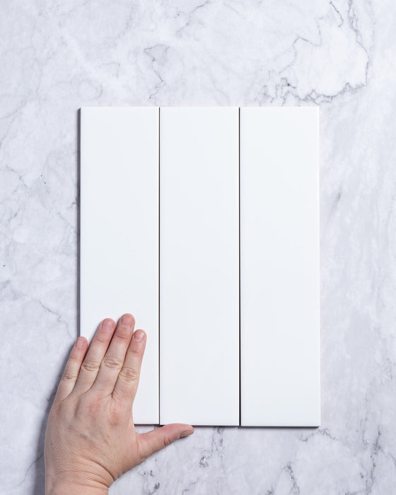 Polar White Gloss Subway Tile 75 x 300mm