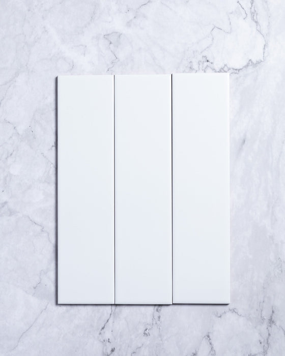 Polar White Matt Subway Tile 75 x 300mm
