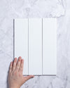 Polar White Matt Subway Tile 75 x 300mm