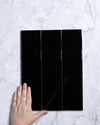 Polar Black Gloss Subway Tile 75x300mm