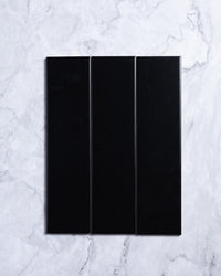Polar Black Matt Subway Tile 75 x 300mm