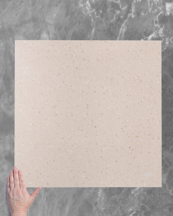 Pols Sand Spanish Terrazzo Look Tile 600x600mm
