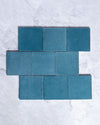 Rabat Sky Blue Zellige Look Spanish Ceramic Tile 100x100mm