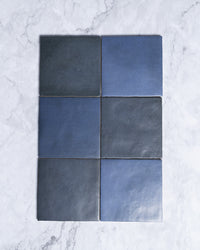 Rimtou Deep Blue Matt Tile 132x132mm tile, view 3 - Tile Touch