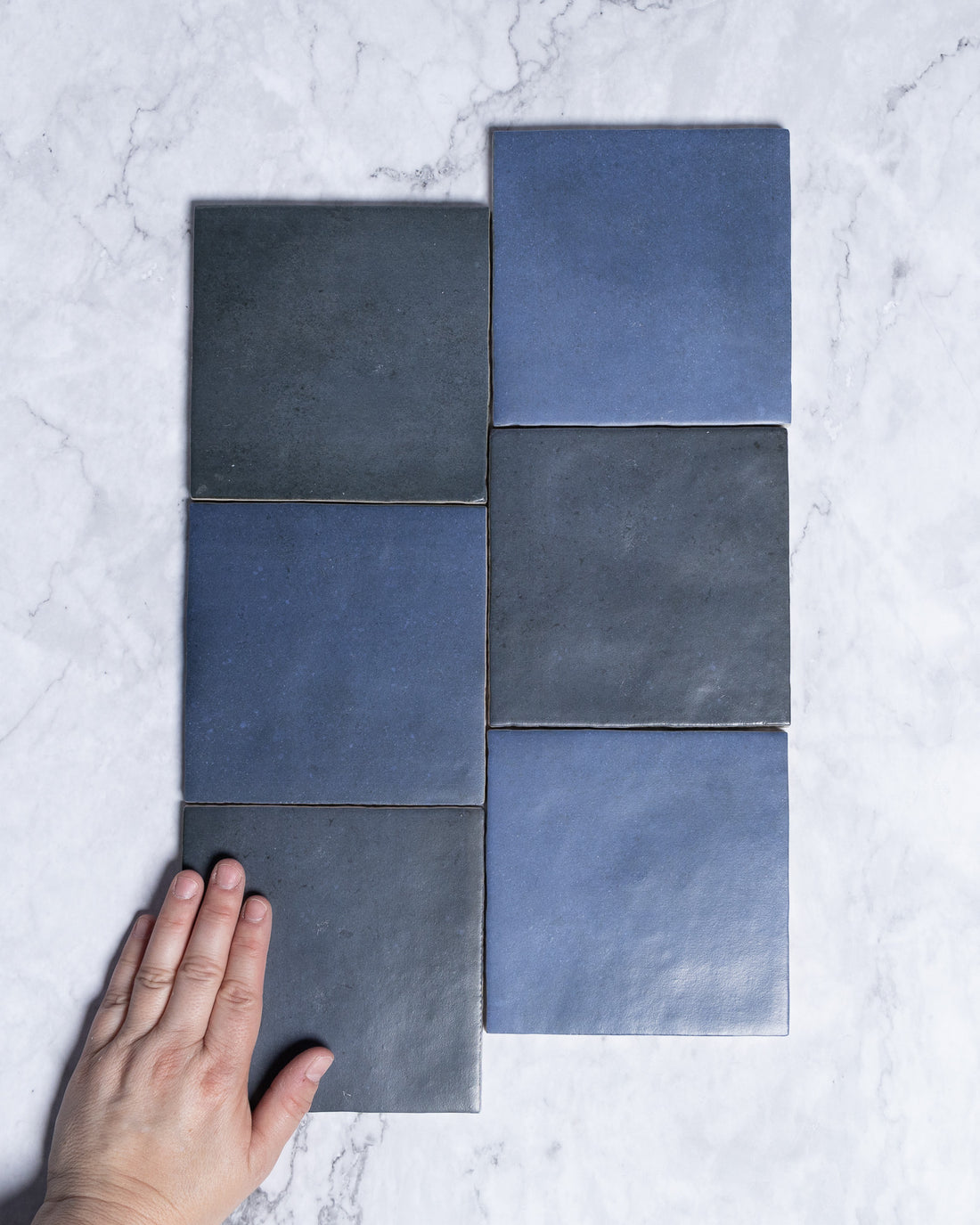 Rimtou Deep Blue Matt Tile 132x132mm tile, view 1 - Tile Touch