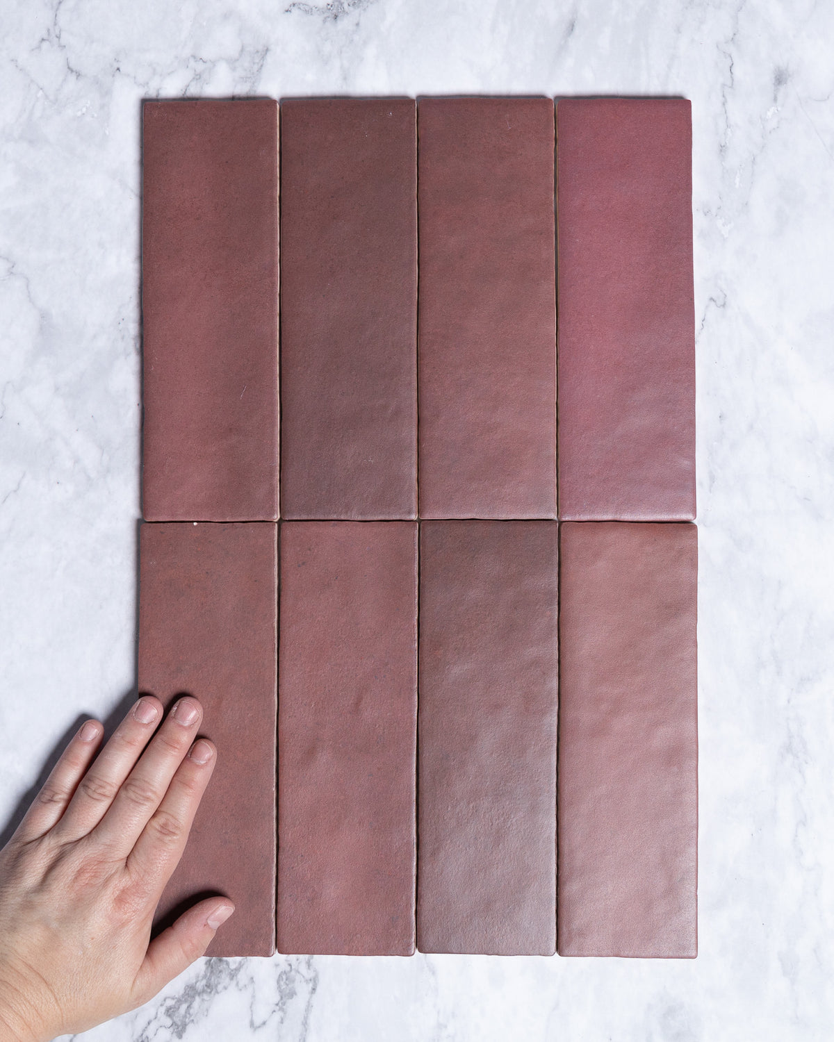 Rimtou Burgundy Subway Matt Tile 65x200mm