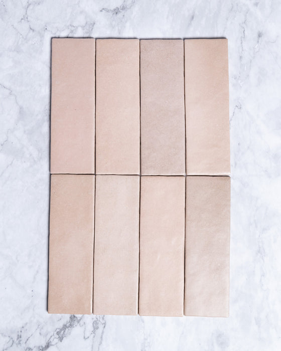 Rimtou Dusty Pink Subway Matt Tile 65x200mm