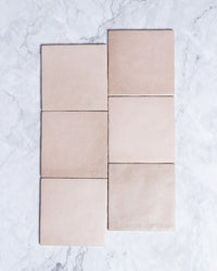 Rimtou Dusty Pink Matt Tile 132x132mm tile, view 2 - Tile Touch