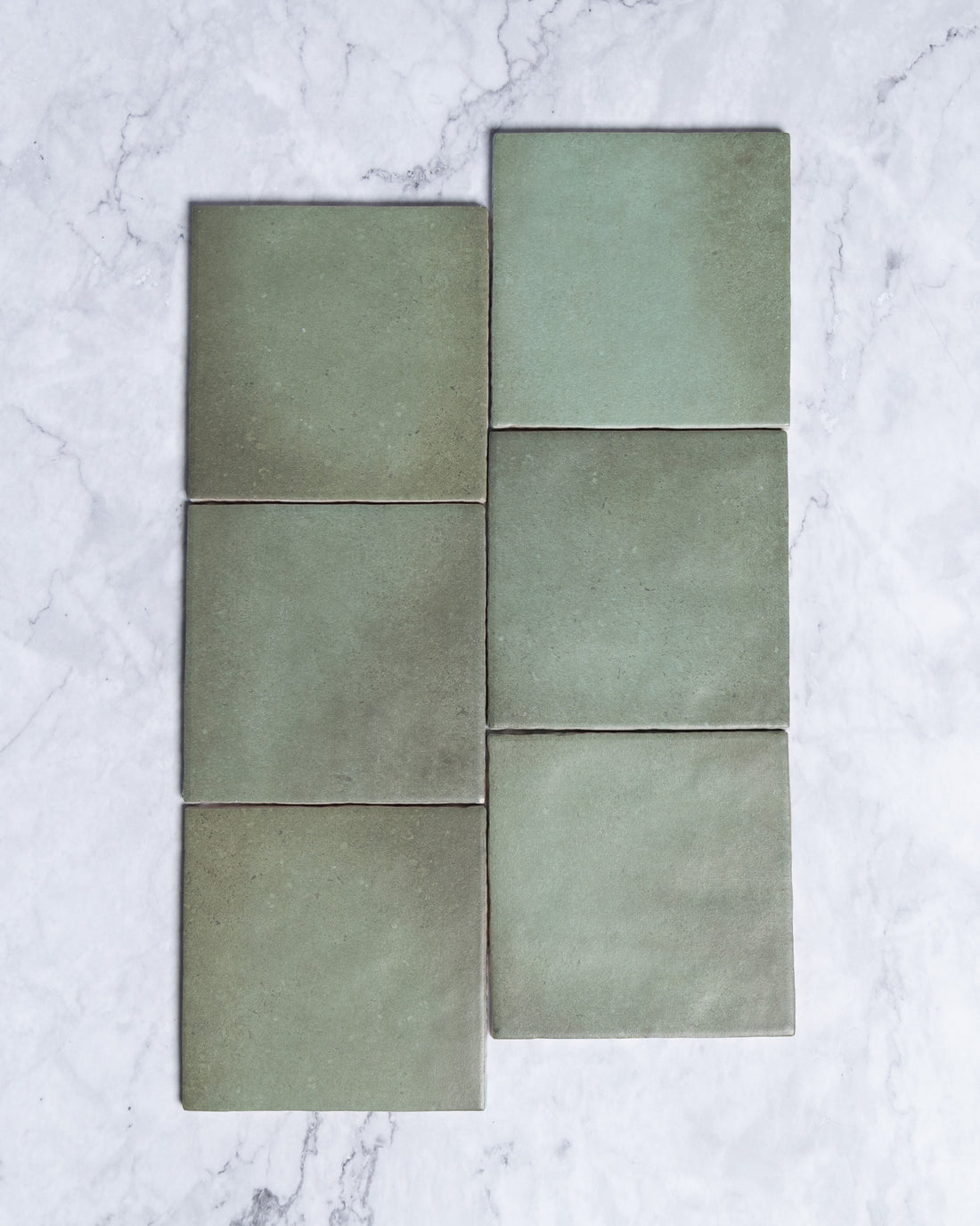 Rimtou Olive Green Matt Tile 132x132mm tile, view 1 - Tile Touch