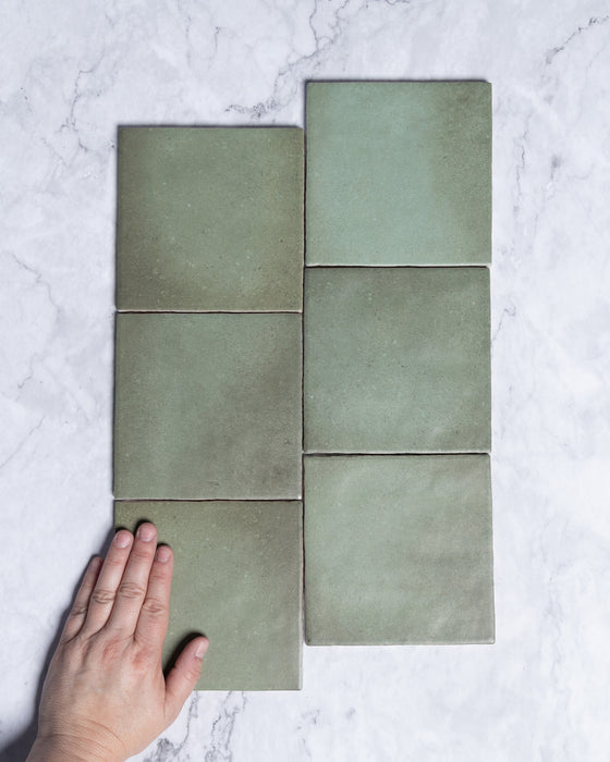 Rimtou Olive Green Matt Tile 132x132mm