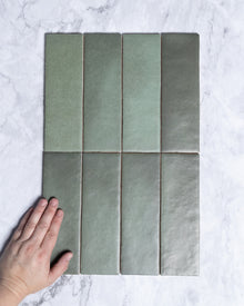  Rimtou Olive Green Subway Matt Tile 65x200mm