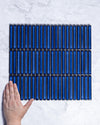 Roseby Denim Blue Gloss Kit Kat Finger Mosaic Tile