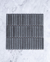 Roseby Tarnished Blue Grey Gloss Kit Kat Finger Mosaic Tile tile, view 2 - Tile Touch