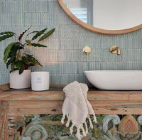 Roseby Mint Green Gloss Kit Kat Finger Mosaic Tile tile, view 3 - Tile Touch