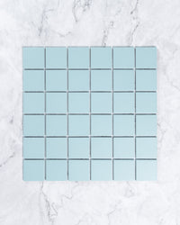 Bridges Sky Blue Unglazed Full Body Porcelain Square Mosaic Tile 48 x 48mm tile, view 2 - Tile Touch