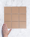 Bridges Mocha Brown Unglazed Full Body Porcelain Square Mosaic Tile 97x97mm