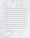 Fairway Mini Plain White Matt Square Mosaic 23x23mm