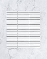 Roseby Plain White Matt Kit Kat Finger Mosaic Tile tile, view 2 - Tile Touch