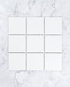 Vasta Plain White Matt Square Mosaic 97x97mm