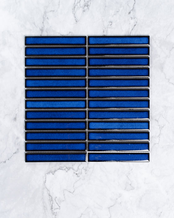 Kalana Kit Kat Finger Denim Blue Finger Mosaic Tile