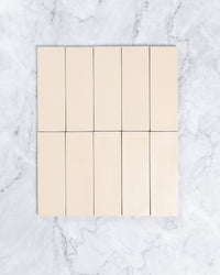 Kent Italian Matt Tile Soft Pink 50x150mm tile, view 2 - Tile Touch