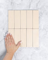 Kent Italian Matt Tile Soft Pink 50x150mm