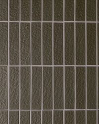 Sabi Khaki Green Japanese Handcrafted Rectangle Mosaic Matt 45x195mm tile, view 4 - Tile Touch