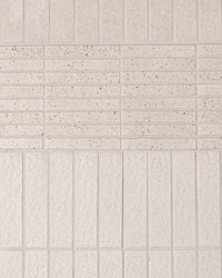 Hatsuborder White Speckle Japanese Hand Crafted Kit Kat Mosaic Tile 23x152mm tile, view 6 - Tile Touch