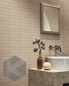 Sabi Cocoa Brown Japanese Handcrafted Rectangle Mosaic Matt 45x195mm