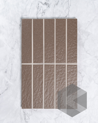 Sabi Coffee Japanese Handcrafted Rectangle Mosaic Matt 45x195mm Front