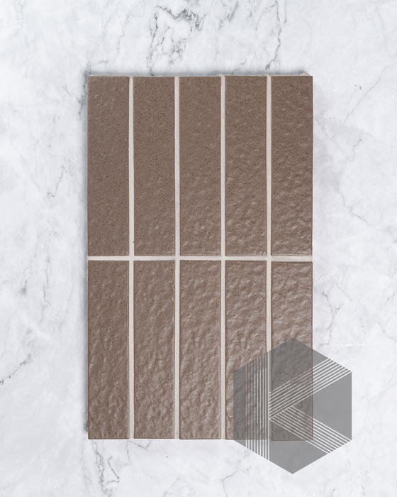Sabi Coffee Japanese Handcrafted Rectangle Mosaic Matt 45x195mm Front