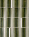 Kazoku Sapporo Olive Green Speckle Japanese Hand Glazed Finger Mosaics 15x148mm
