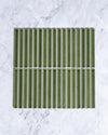 Kazoku Sapporo Olive Green Speckle Japanese Hand Glazed Finger Mosaics 15x148mm