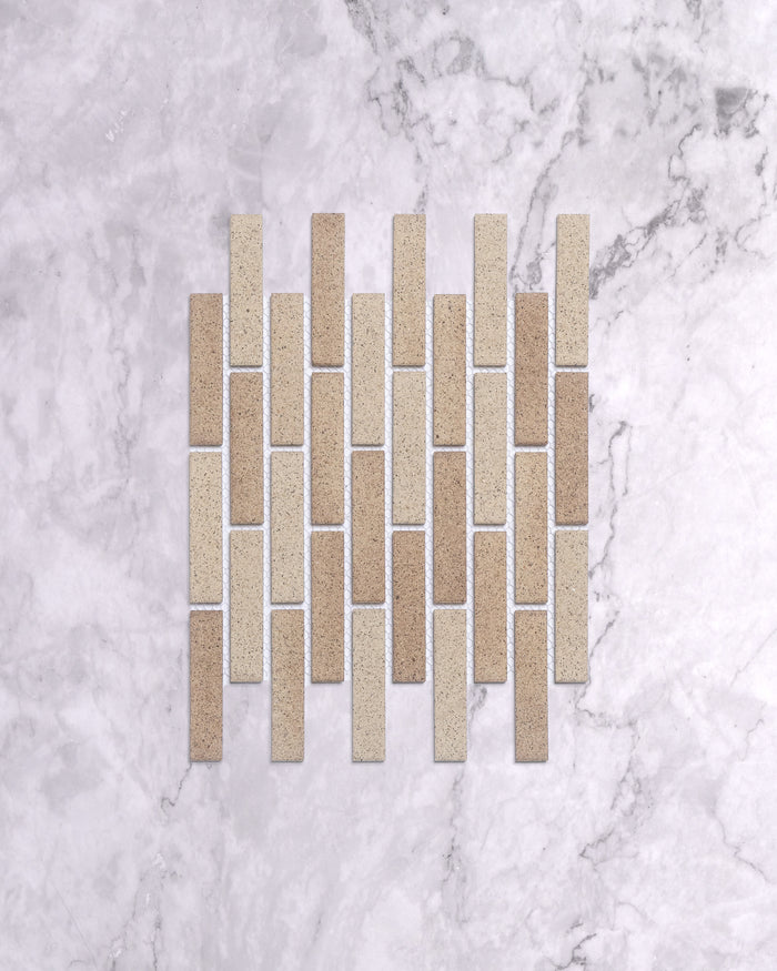 Slender SL-01 Beige Japanese Textured Mosaic Tile