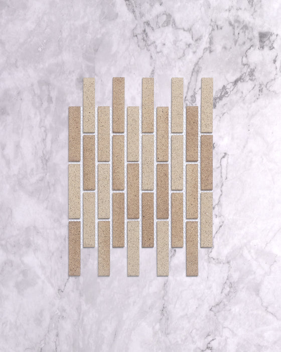 Slender SL-01 Beige Japanese Textured Mosaic Tile
