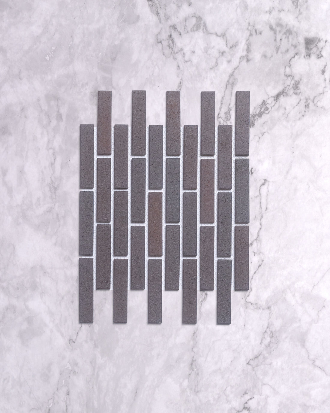 Slender SL-04 Charcoal Japanese Textured Mosaic Tile