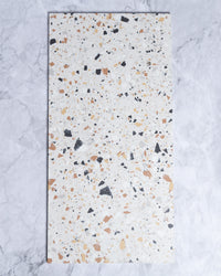 Springfield Ivory Coral Terrazzo Look Porcelain Tile 300 x 600mm