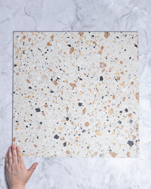  Springfield Ivory Coral Terrazzo Look Italian Full Body Look Porcelain Tile 600 x 600mm