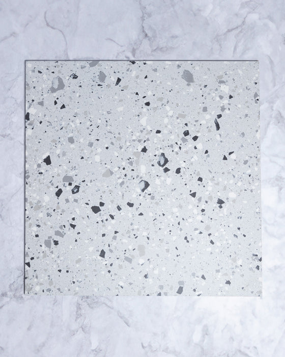Springfield Silver Terrazzo Look Italian Full Body Porcelain Tile 600 x 600mm