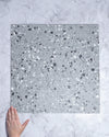 Springfield Steel Grey Terrazzo Look Italian Full Body Porcelain Tile 600 x 600mm