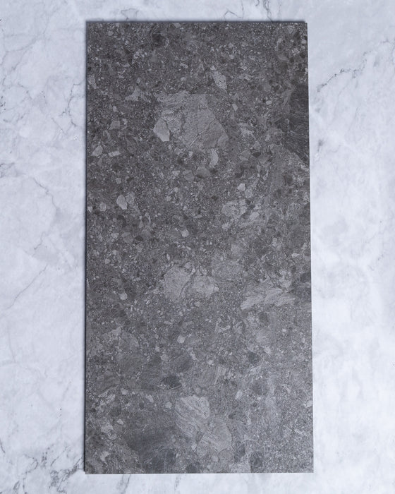 Tivoli Charcoal Ceppo Di Gre Stone Look Porcelain Tile 300 x 600mm