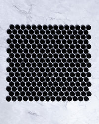 Vogue Black Gloss Penny Round Mosaic