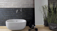 Ellerston Black Rustic Brick Look Tile 60 x 250mm tile, view 4 - Tile Touch