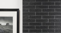 Ellerston Black Rustic Brick Look Tile 60 x 250mm tile, view 3 - Tile Touch