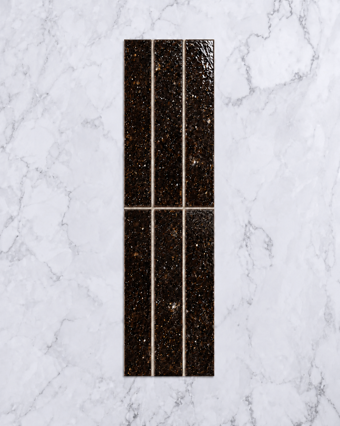 Hatsu Long Brick Espresso Burgundy Hand Glazed Japanese Tile