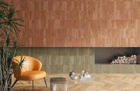London Mini Bricks Italian Porcelain Tile 60x240mm Rose tile, view 5 - Tile Touch