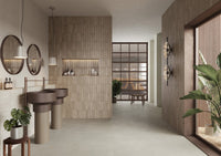London Mini Bricks Italian Porcelain Tile 60x240mm Smoke tile, view 4 - Tile Touch