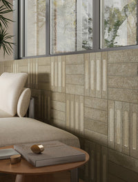 London Mini Bricks Italian Porcelain Tile 60x240mm Moss Green tile, view 2 - Tile Touch