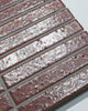Hatsuborder Blood Red Japanese Hand Crafted Kit Kat Mosaic Tile 23x152mm Close Video
