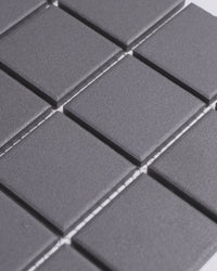 Bridges Charcoal Unglazed Square Mosaic Tile 48x48mm